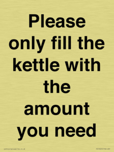 Please only fill the kettle with the amount you need